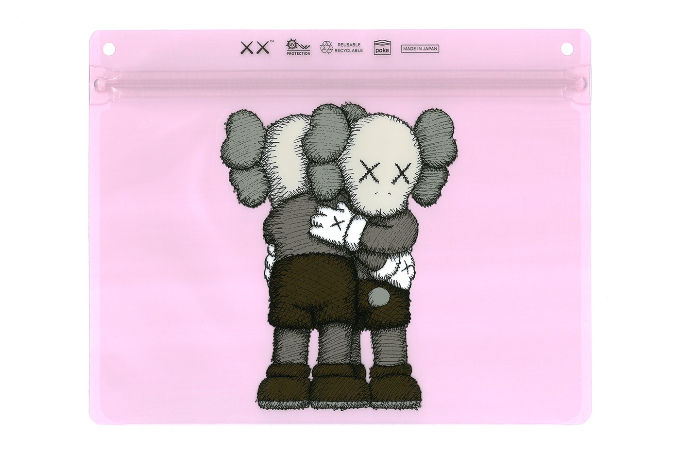KAWS Pake Collaboration Functional Zip Bags kaws tokyo first multipurpose UV water dust scent proof release