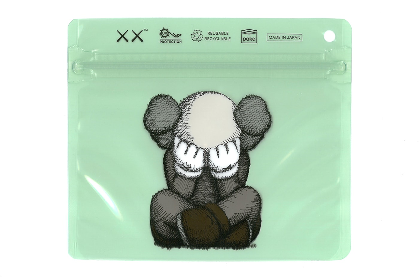 KAWS Pake Collaboration Functional Zip Bags kaws tokyo first multipurpose UV water dust scent proof release