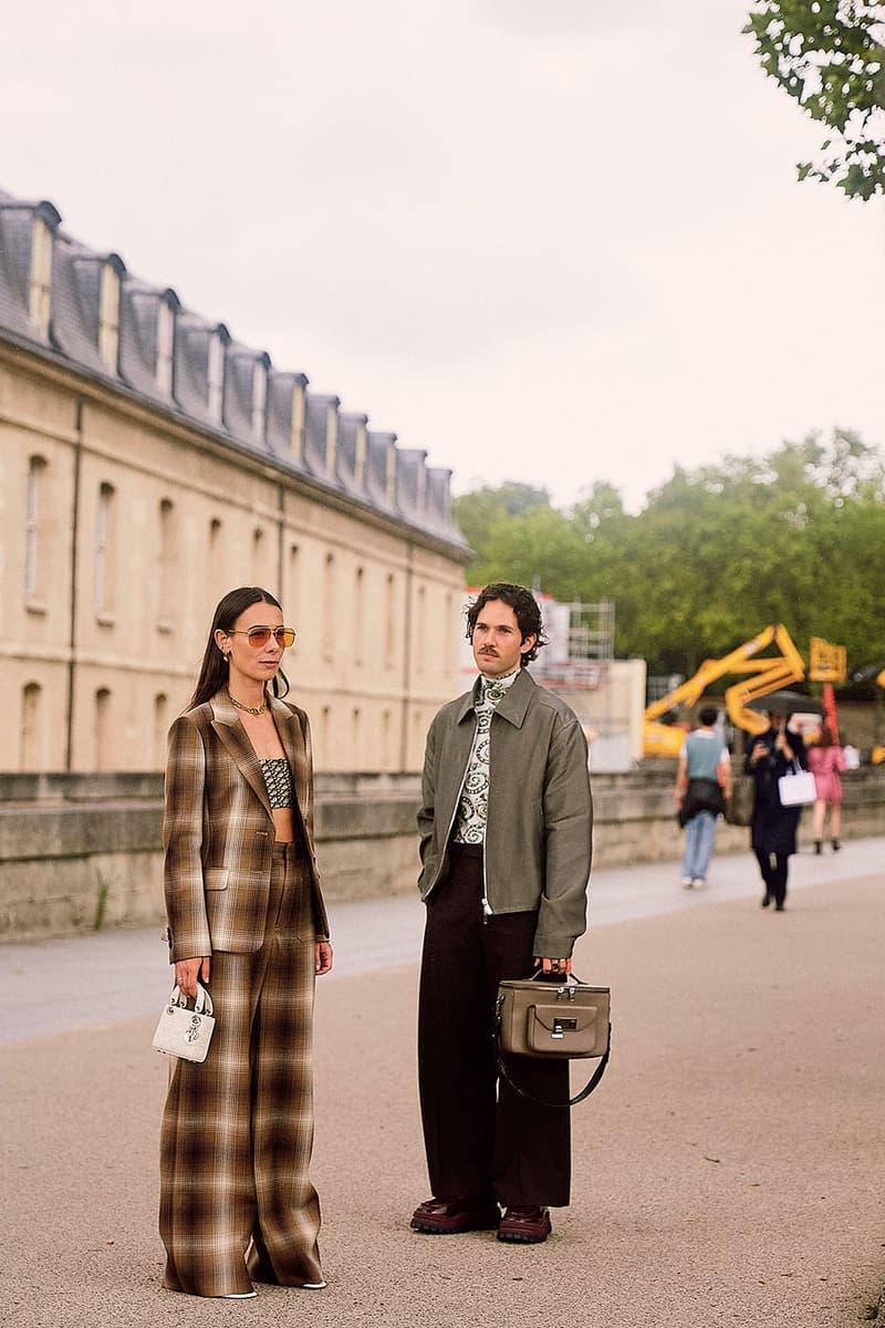 Paris Fashion Week SS22 Street Style Is a Masterclass in Layering dior bella hadid nick wooster kim jones air jordan air dior lvmh luxury kenny scharf travis scott air jordan 1 high og sneakers