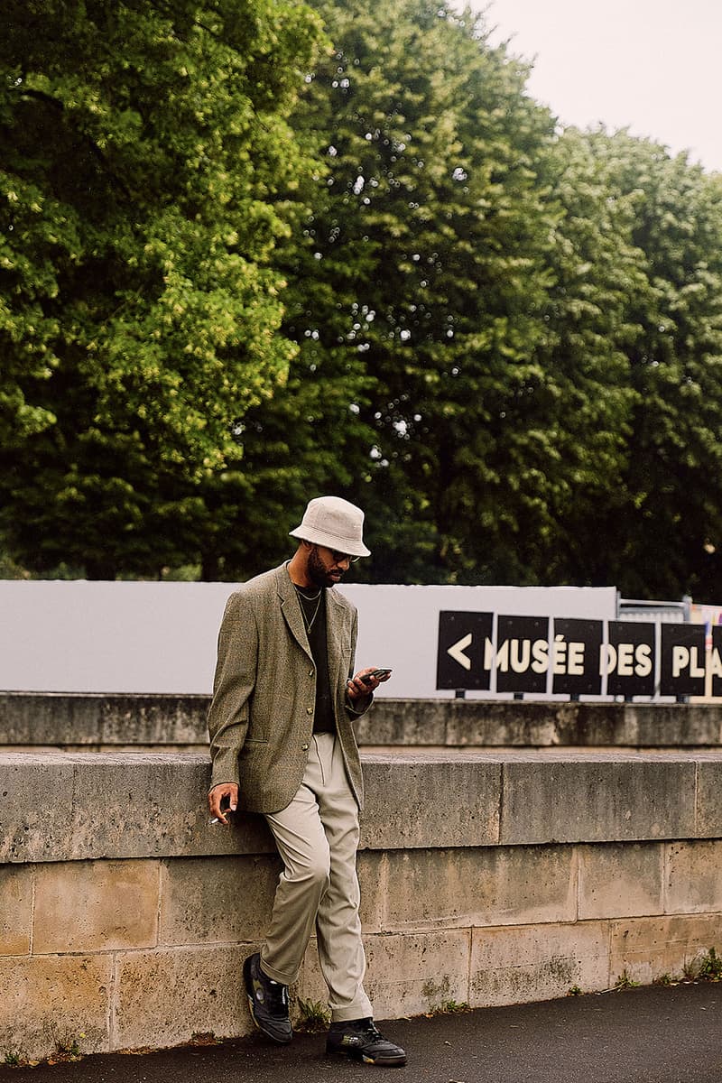 Paris Fashion Week SS22 Street Style Is a Masterclass in Layering dior bella hadid nick wooster kim jones air jordan air dior lvmh luxury kenny scharf travis scott air jordan 1 high og sneakers