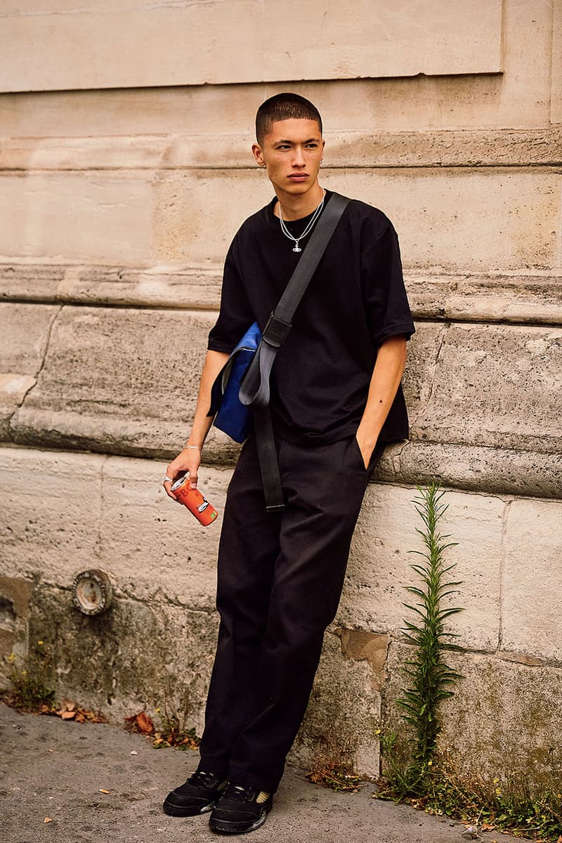 Paris Fashion Week SS22 Street Style Is a Masterclass in Layering dior bella hadid nick wooster kim jones air jordan air dior lvmh luxury kenny scharf travis scott air jordan 1 high og sneakers