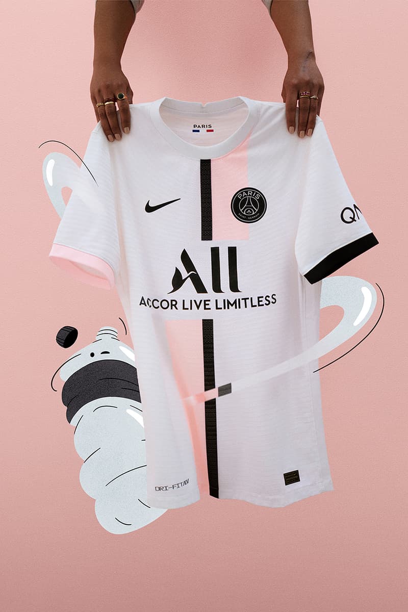 katje Tapijt Kijkgat Paris Saint-Germain 2021/22 Away Kit by Nike | Hypebeast