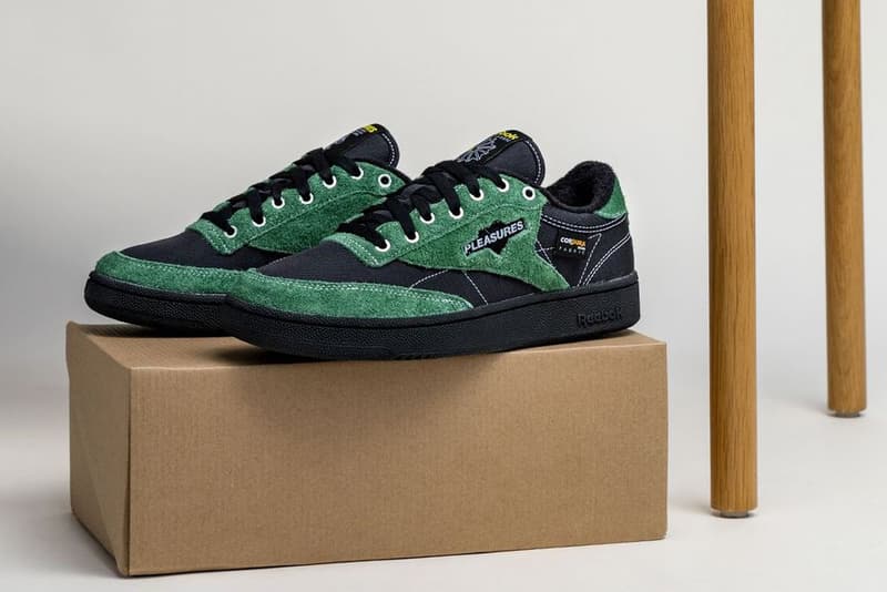 PLEASURES x Reebok Club C Legacy CLUB C 85 Collaboration Release Information Drop Date Closer First Look 