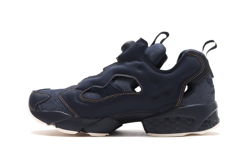 reebok instapump fury denim jeans black blue core black night navy chalk sepia official release date info photos price store list buying guide