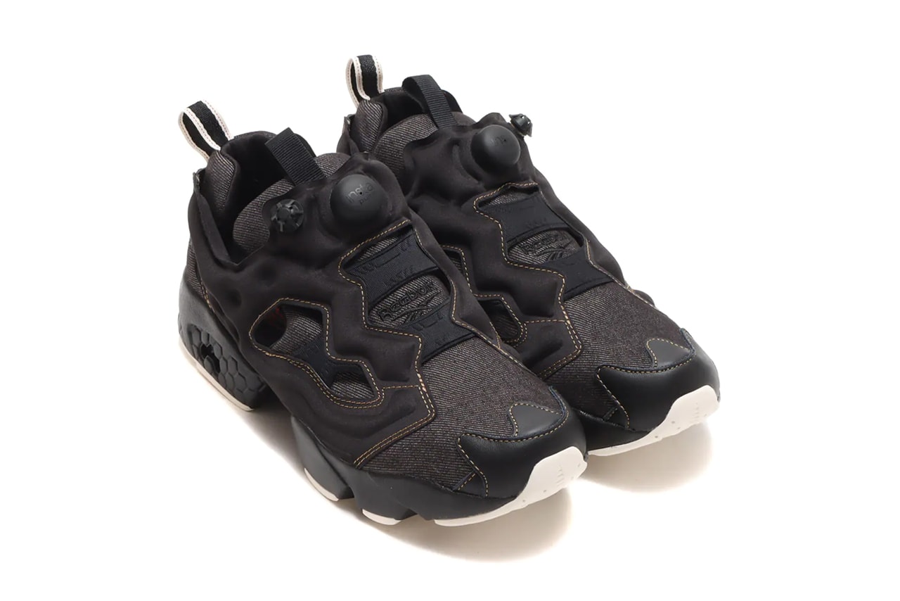reebok instapump fury denim jeans black blue core black night navy chalk sepia official release date info photos price store list buying guide