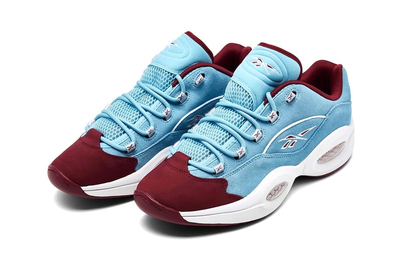 reebok question low blue maroon