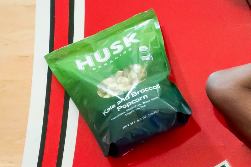 Scottie Pippen HUSK Organic Popcorn Release info Spirulina and Dragon Fruit Cayenne and Ginger Kale and Broccoli Moringa Yacón and Turmeric Coconut Water and Matcha