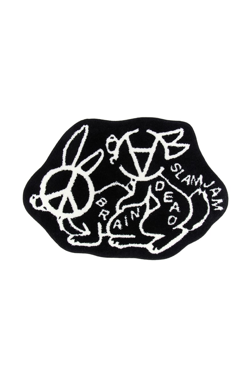 Slam Jam x Brain Dead Collaboration Collab Collection Release Information Luca Benini Summer 2021 Rabbits Logo T-Shirt Polo Glasswear Towels Rugs Shorts