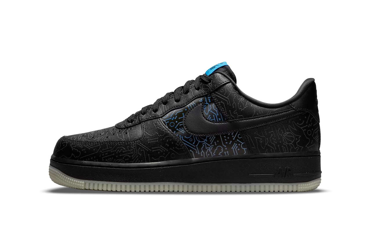 space jam a new legacy nike sportswear air force 1 low computer chip black blue DH5354 001 official release date info photos price store list buying guide