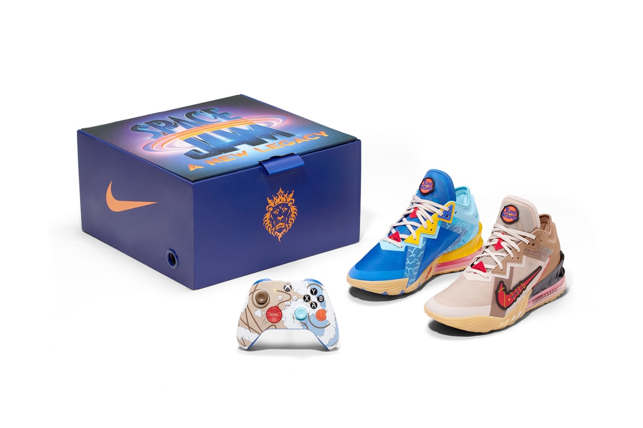 space jam a new legacy microsoft xbox nike basketball lebron james 18 low wile e coyote road runner bundle controller shoes jason petrie elliot hsu designer interview official release date info photos price store list buying guide