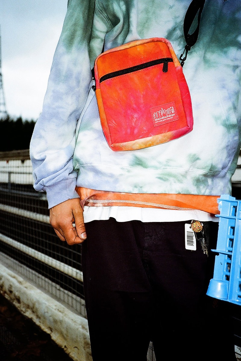 Stain Shade x Manhattan Portage Collaboration bag release information tie dye