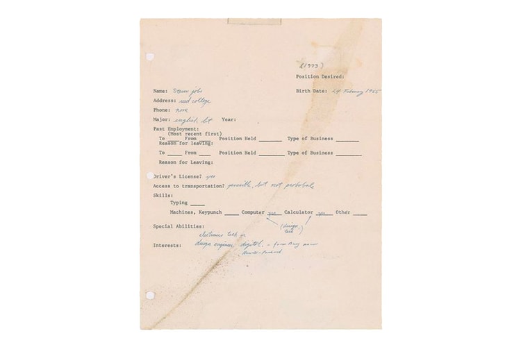 Steve Jobs' 1973 Handwritten Job Application Will Test the Value of NFTs In World-First Auction