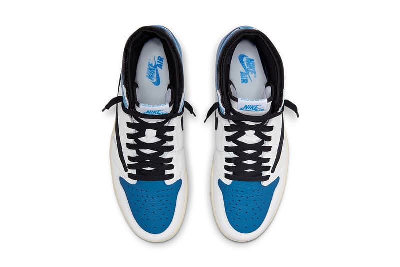 travis scott fragment air jordan 1 high military blue white black DH3227 105 hiroshi fujiwara release date info store list buying guide photos price 