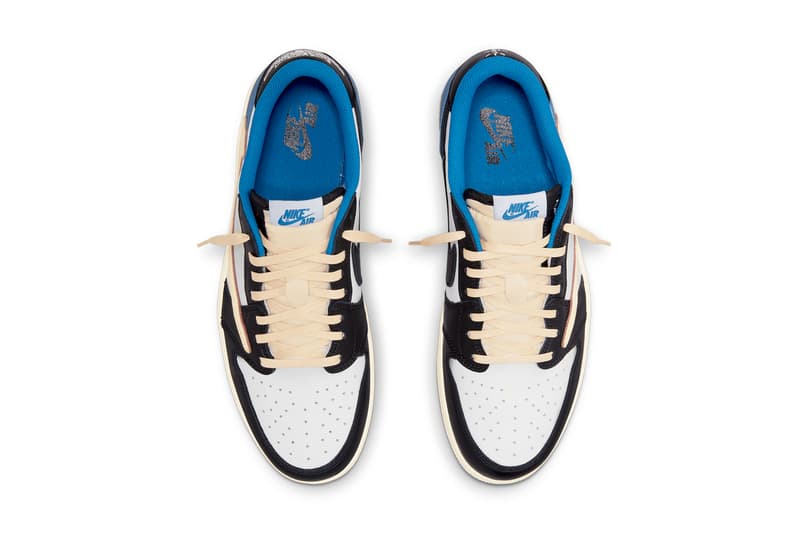 travis scott fragment design air michael jordan brand 1 low dm7866 140 white blue black sail official release date info photos price store list buying guide