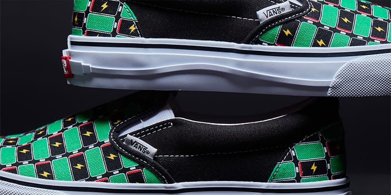 kelly green slip on vans