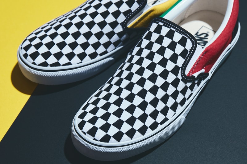 vans slip on billys tokyo trapezoid pattern black white red green yellow blue billys tokyo exclusive official release date info photos price store list buying guide