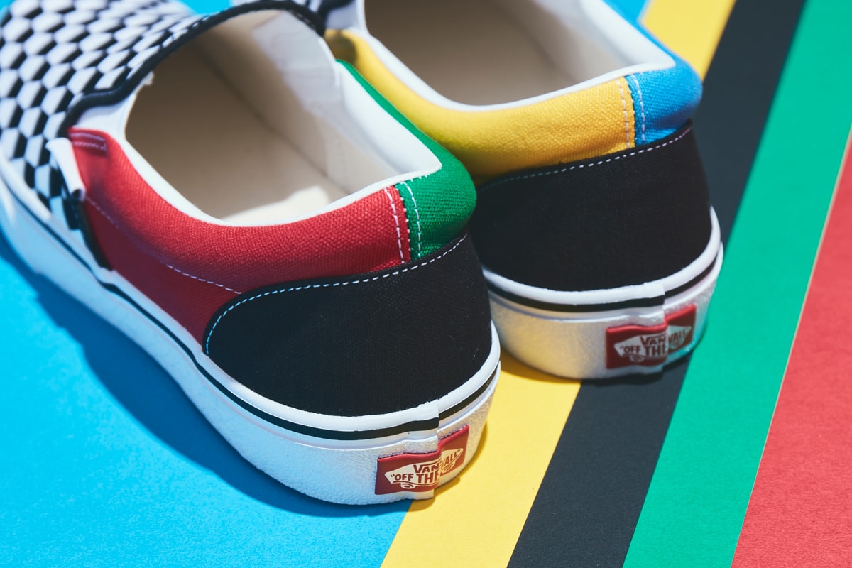 vans slip on billys tokyo trapezoid pattern black white red green yellow blue billys tokyo exclusive official release date info photos price store list buying guide