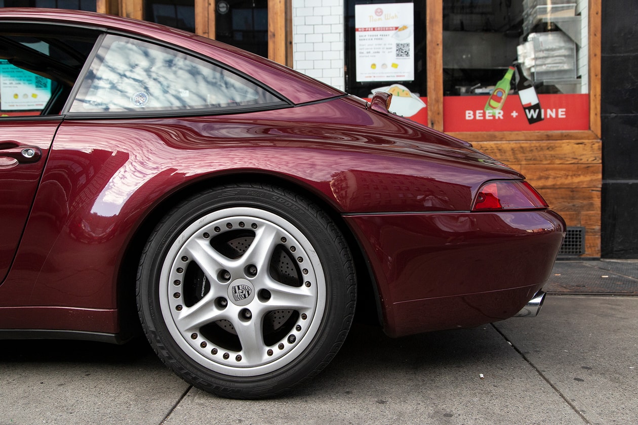 Wilson Tang of Nom Wah's Porsche 911 Targa 993 tea parlor drivers hypebeast car club maroon burgundy