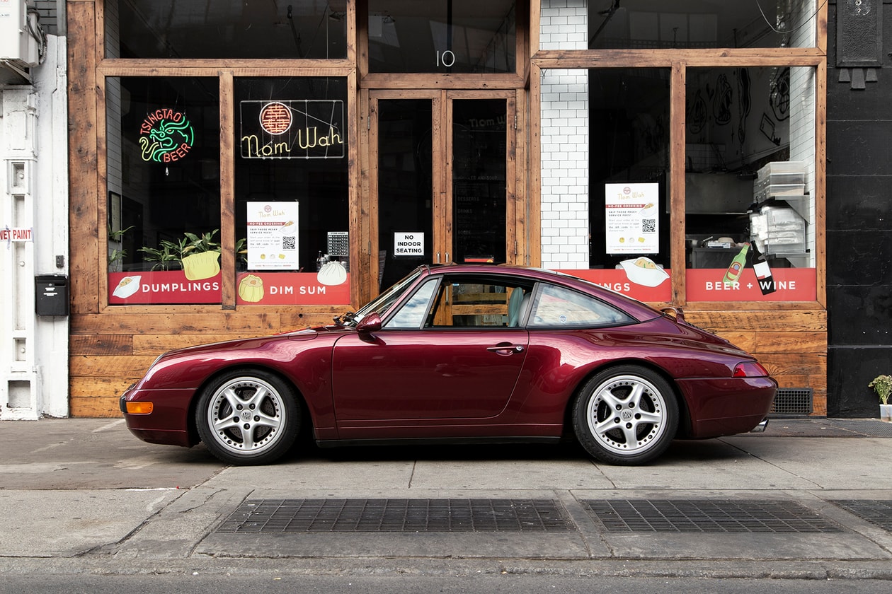 Wilson Tang of Nom Wah's Porsche 911 Targa 993 tea parlor drivers hypebeast car club maroon burgundy