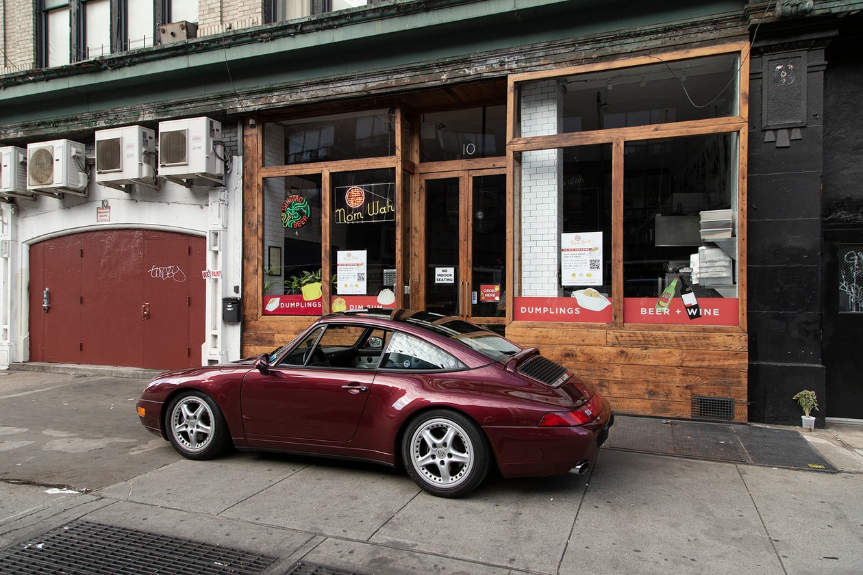 Wilson Tang of Nom Wah's Porsche 911 Targa 993 tea parlor drivers hypebeast car club maroon burgundy