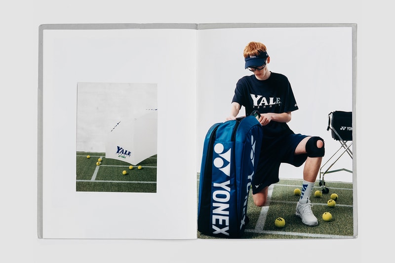 Yonex Yale University first collaborative collection blue tennis badminton wrist guards headbands racket umbrellas caps shirts korea release