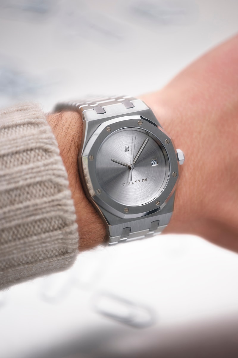 1017 ALYX 9SM Mad Paris Silver Audemars Piguet Royal Oak Watch SSENSE swiss watches Matthew M Williams