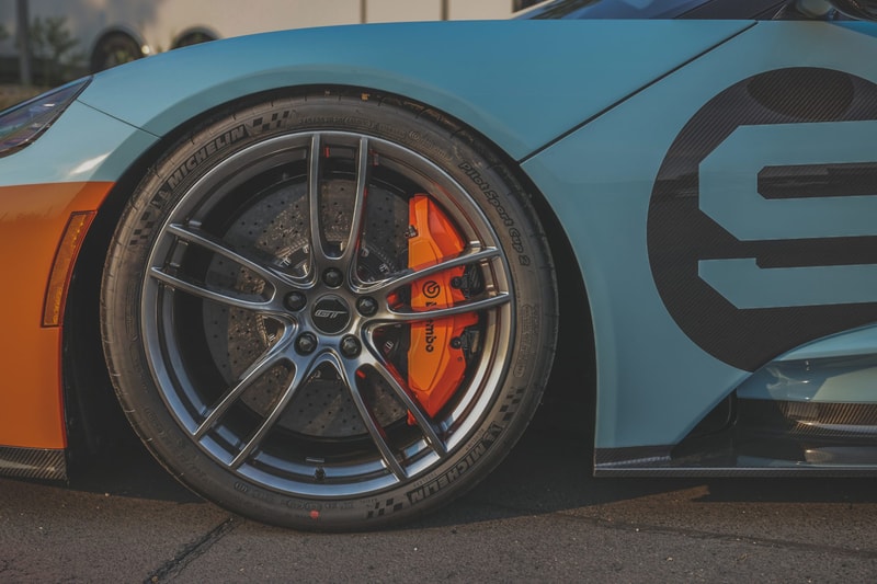2019 Ford GT Heritage Edition Gulf-Inspired Blue Orange Livery Paint Job Rare American Muscle Super Car Bring a Trailer Auction Supercar 