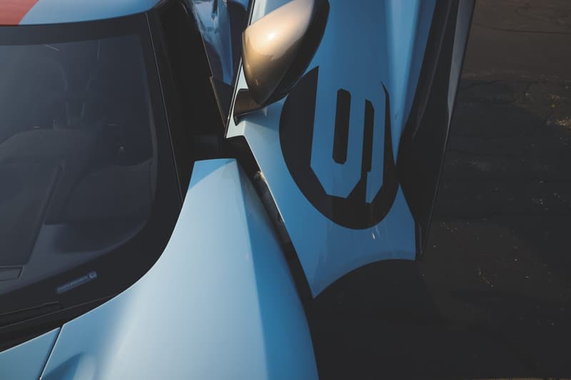 2019 Ford GT Heritage Edition Gulf-Inspired Blue Orange Livery Paint Job Rare American Muscle Super Car Bring a Trailer Auction Supercar 
