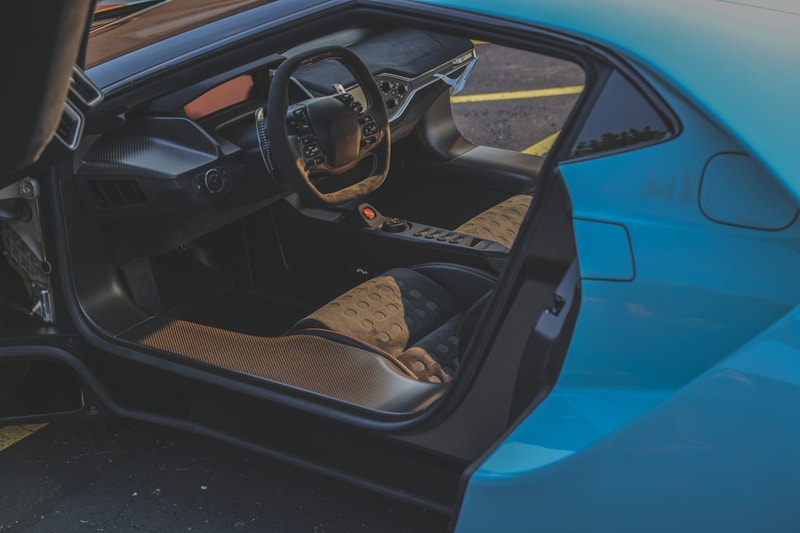 2019 Ford GT Heritage Edition Gulf-Inspired Blue Orange Livery Paint Job Rare American Muscle Super Car Bring a Trailer Auction Supercar 