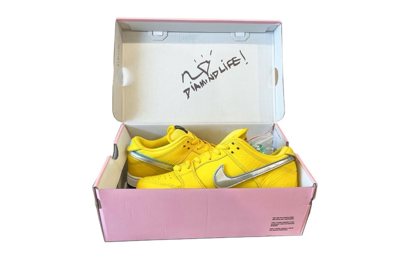 Signed Pair of Diamond X Nike SB Dunk Low “Canary” Are Being Raffled for a Good Cause