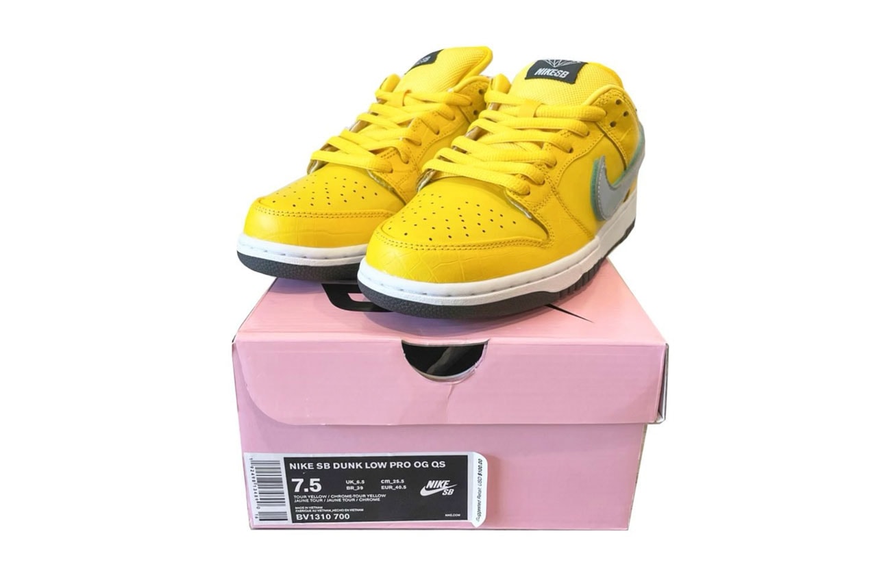 Signed Pair of Diamond X Nike SB Dunk Low “Canary” Are Being Raffled for a Good Cause