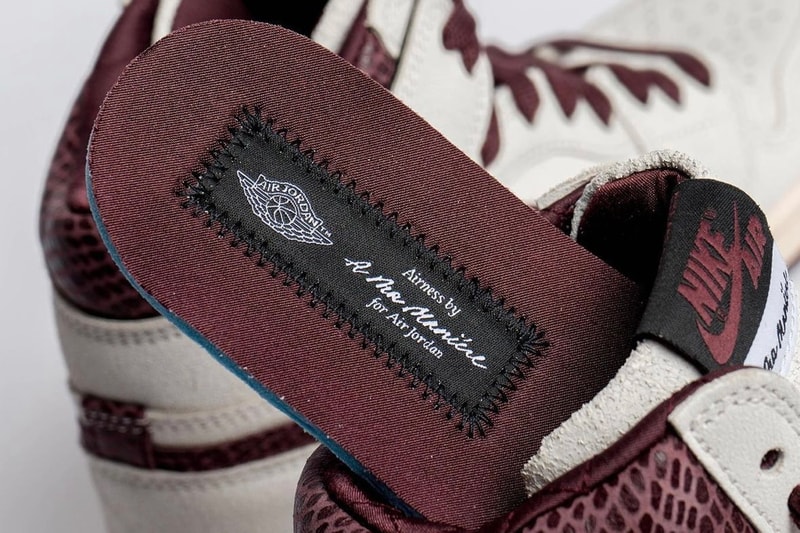 Here's an On-Foot Look at the A Ma Maniére x Air Jordan 1 High OG Raised by  You have to expect things of yourself before you can do them MJ michael jordanwomen sail snakeskin burgundy DO7097-100 Date Buy Price