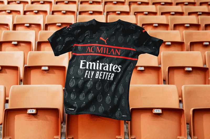 AC Milan Third Jersey 2021/22 by PUMA black emirates serie a football season