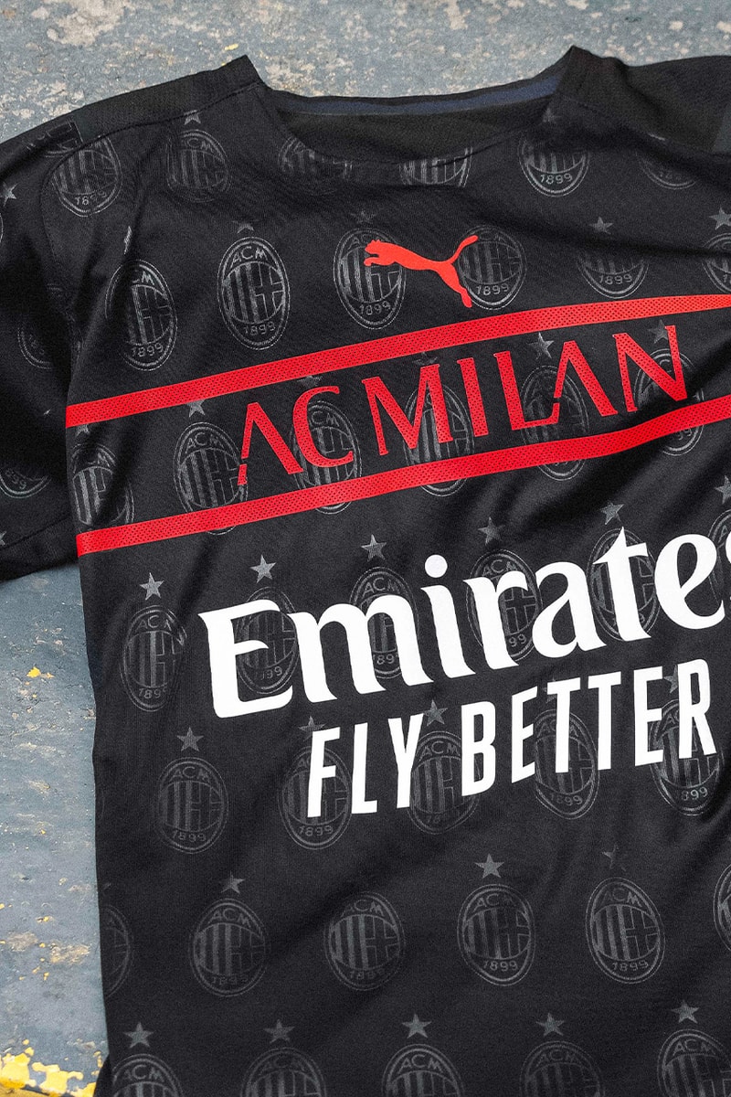 AC Milan Third Jersey 2021/22 by PUMA black emirates serie a football season