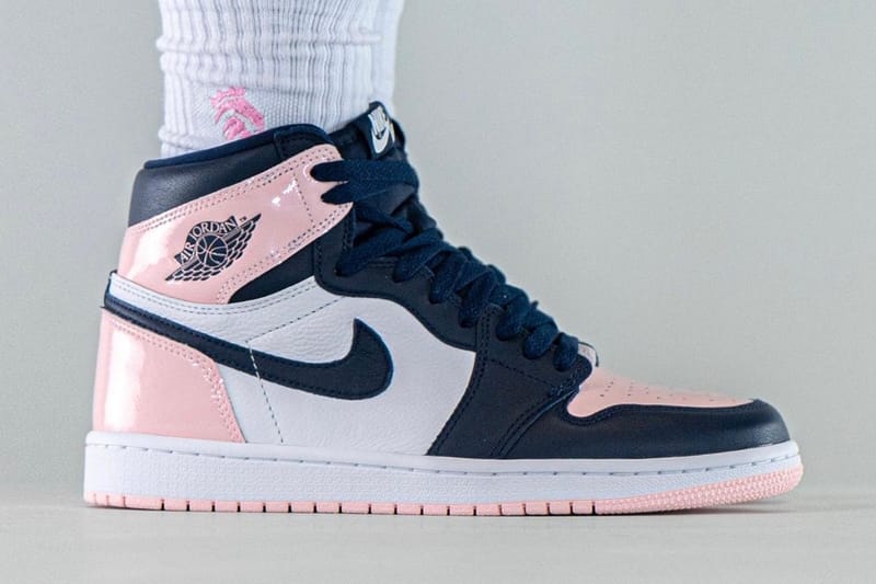 pink and white jordan 1