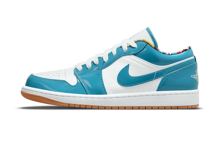 The Air Jordan 1 Low Receives a Patent Leather "Light Teal" Colorway