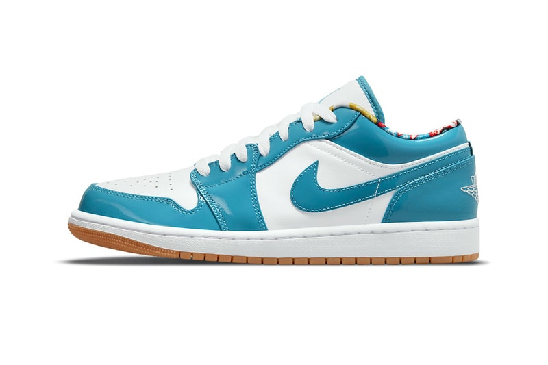 Nike Air Jordan 1 Low Brand Light Teal blue white patent leather colorway Release Drop Reveal Official Images info 