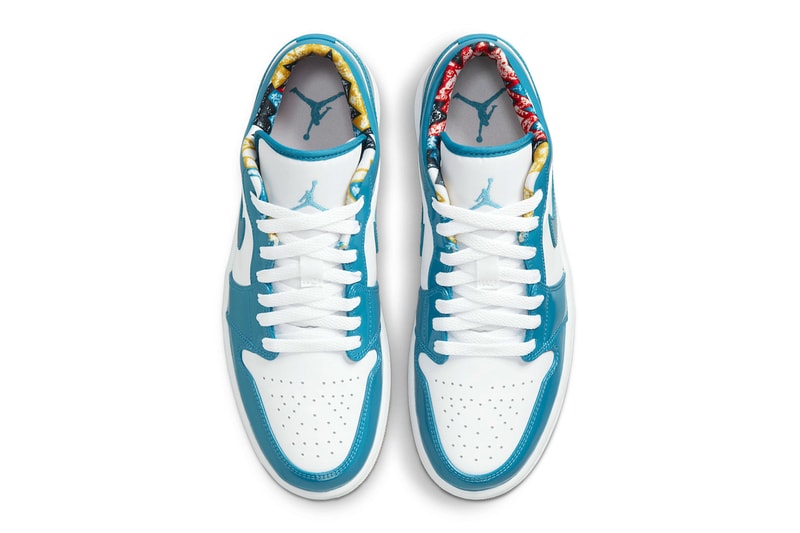 Nike Air Jordan 1 Low Brand Light Teal blue white patent leather colorway Release Drop Reveal Official Images info 