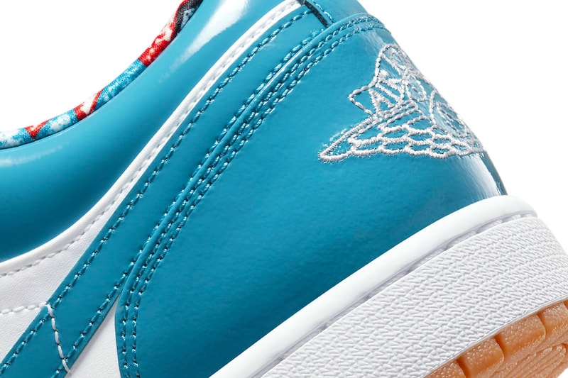 Nike Air Jordan 1 Low Brand Light Teal blue white patent leather colorway Release Drop Reveal Official Images info 