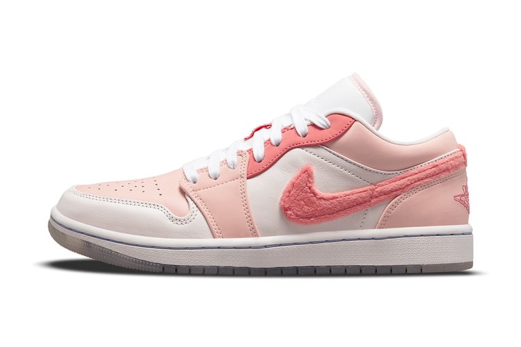 Jordan Brand and Nike's "Mighty Swooshers" Collection Expands with a Furry Pink Swoosh-Equipped Air Jordan 1 Low