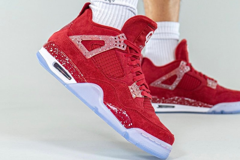 Air Jordan 4 Oklahoma Sooners PE On-Foot Photos Release