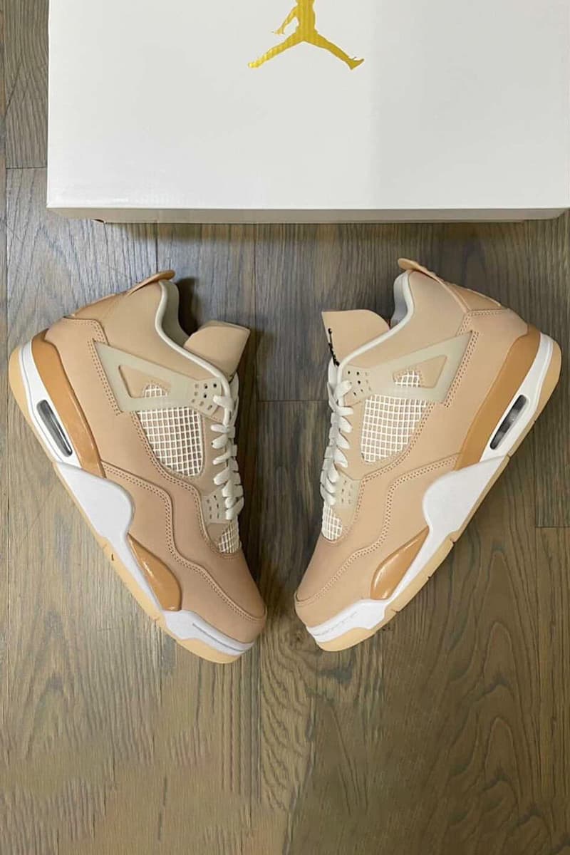 air michael jordan brand 4 shimmer womens tan gold official release date info photos price store list buying guide