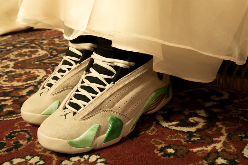 aleali may air jordan 14 low fortune DJ1034 200 jade green release date info store list buying guide photos price motobike culture apparel jordan brand  