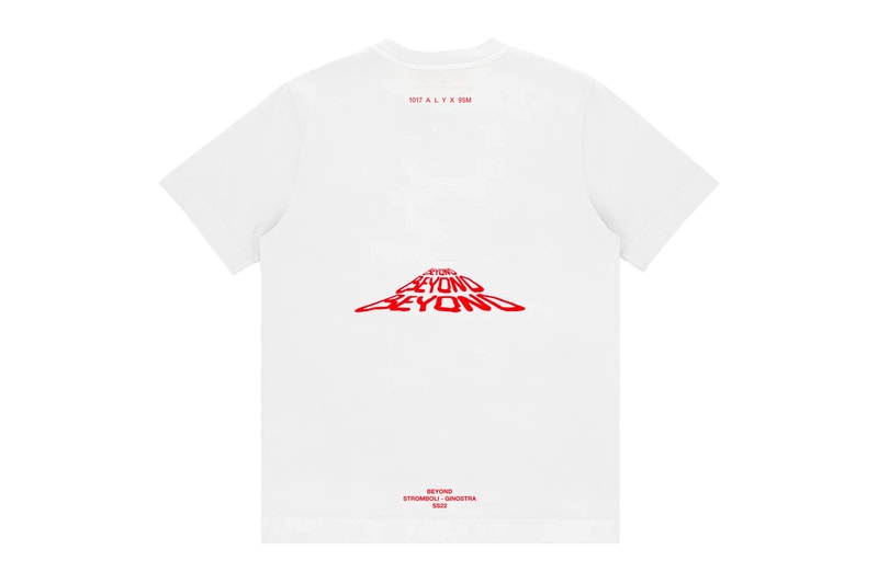 1017 alyx 9SM necklace hoodie t-shirt volcanic lava volcano Aeolian island Stromboli Italy Beyond SS22 Spring summer 2022 available capsule collection release info
