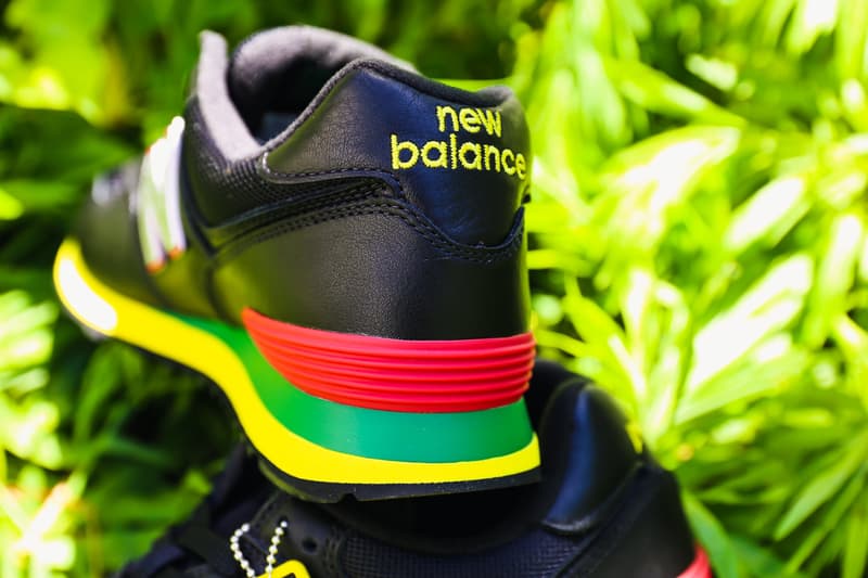 atmos japan new balance 574 tokyo limited edition rasta ML574OA2 black red yellow green official release date info photos price store list buying guide