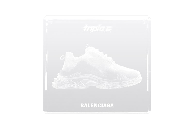 Balenciaga X-Pander Triple S Track Sneaker Tyrex Laser Cube Crystal Glass Homeware Interior Design Demna Gvasalia 3D Sculpture