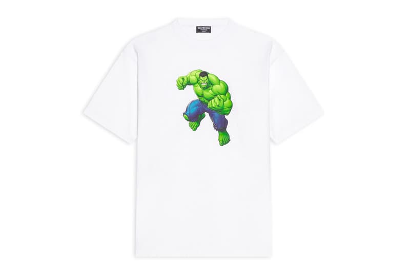 Balenciaga Hulk Capsule Release comics hoodies bags accessories fashion Marvel 