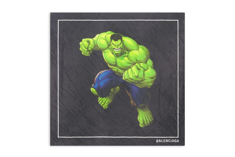 Balenciaga Hulk Capsule Release comics hoodies bags accessories fashion Marvel 