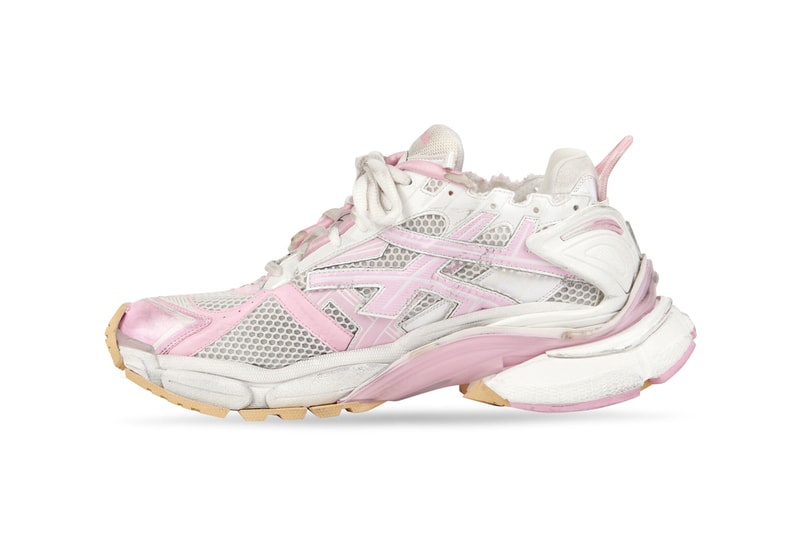 Balenciaga Runner "White/Pink" "White/Blue/Silver" Demna Gvasalia Mesh Worn Out Distressed Gum Sole Unit Release Information Drop Date Justin Bieber