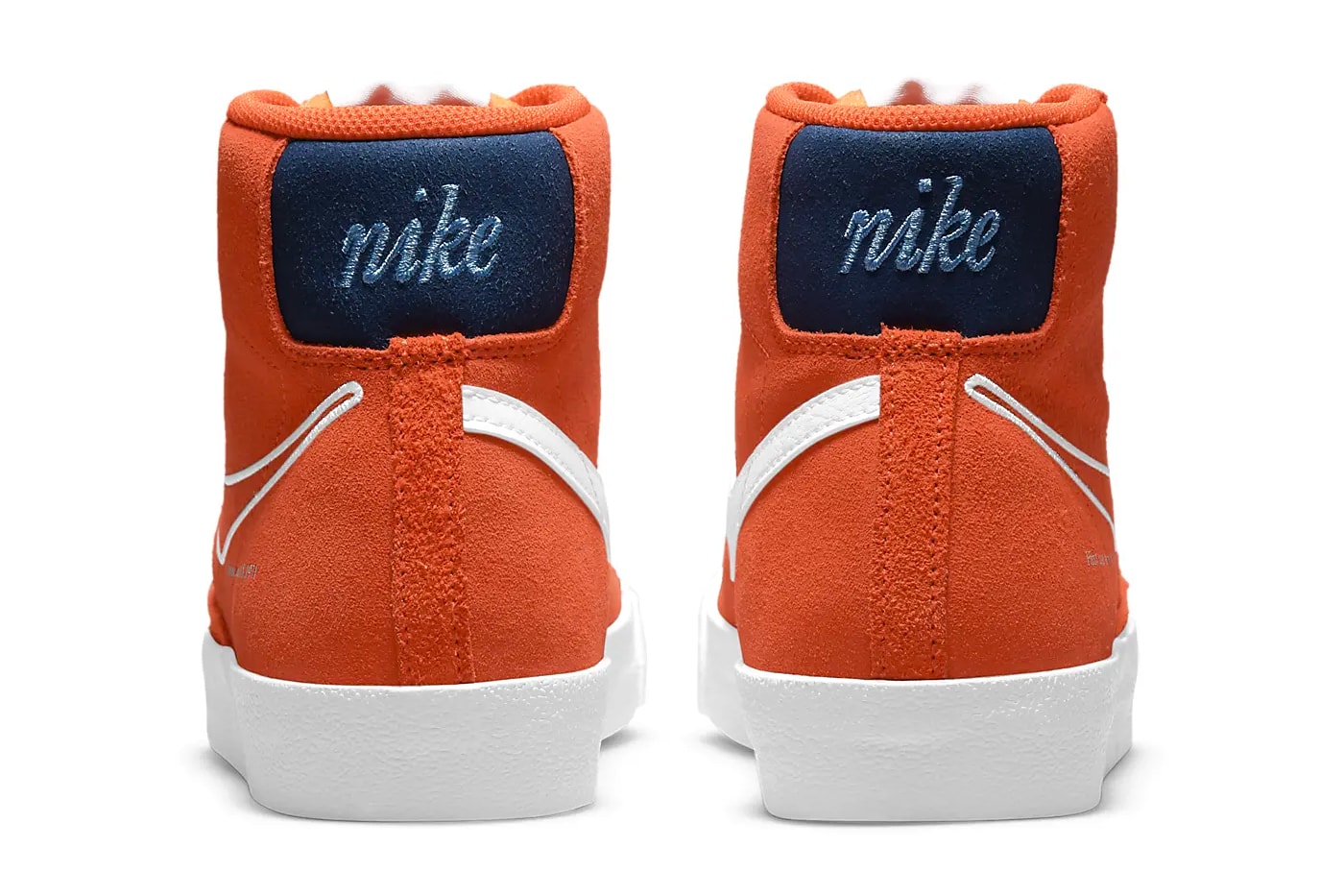 Nike Blazer Mid '77 "Deep Royal Blue" and "Orange" First Pack Swooshes 50th anniversary sneakers footwear orange deep royal orange university gold white